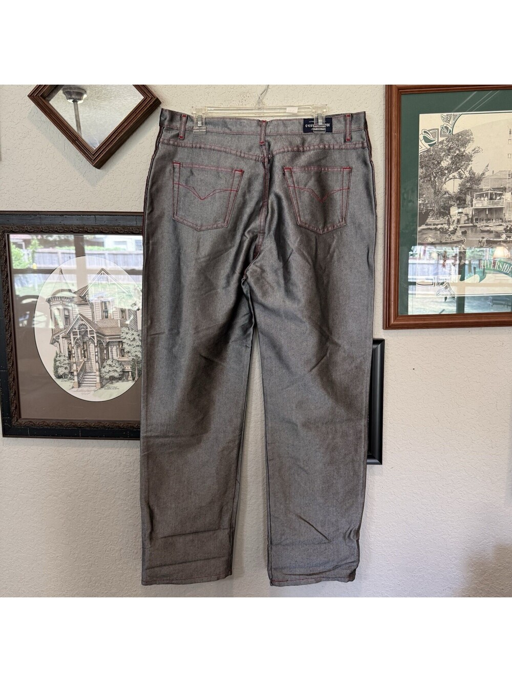 Vintage 90s RARE C’T C’est T01 Designer Party Jeans USA Mens 2XL Jeans 38x31